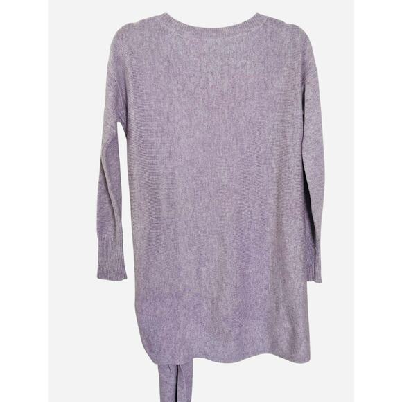 J. Crew Tie Waist Tunic Sweater XXXS Wool Blend Heathered Orchid Oversized - Picture 5 of 9